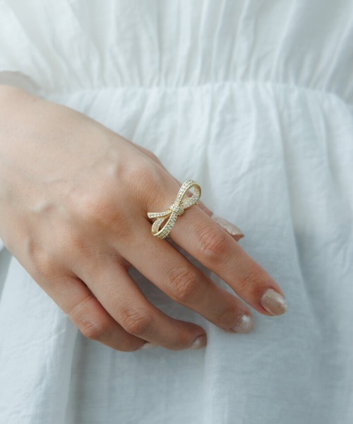 flower（フラワー）の「ストーンリボンリング（リング・レディース・シルバー/ゴールド・FREE）」の13枚目の写真