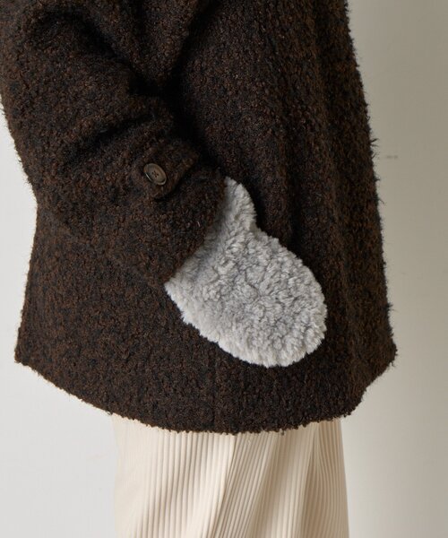 BIRTHDAY BAR（バースデイバー）の「ブライトボアミトン（手袋・レディース・グレー/モカ・0）」の17枚目の写真