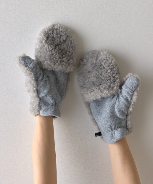 BIRTHDAY BAR（バースデイバー）の「ブライトボアミトン（手袋・レディース・グレー/モカ・0）」の20枚目の写真