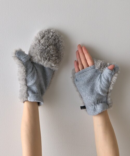 BIRTHDAY BAR（バースデイバー）の「ブライトボアミトン（手袋・レディース・グレー/モカ・0）」の21枚目の写真