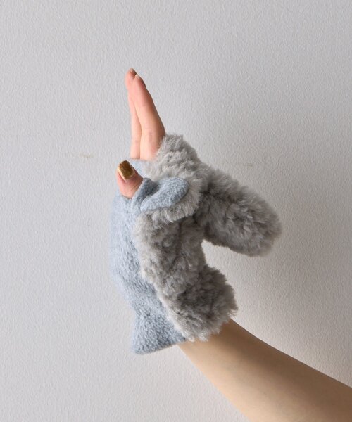 BIRTHDAY BAR（バースデイバー）の「ブライトボアミトン（手袋・レディース・グレー/モカ・0）」の11枚目の写真