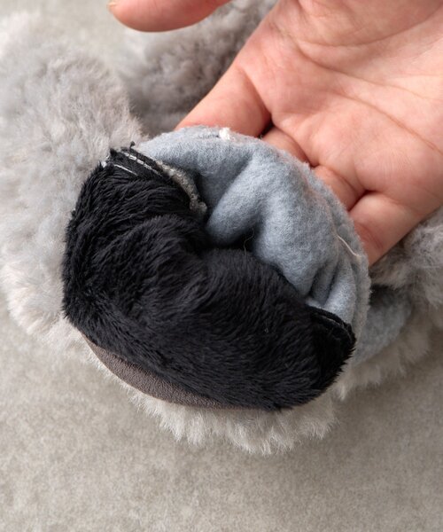 BIRTHDAY BAR（バースデイバー）の「ブライトボアミトン（手袋・レディース・グレー/モカ・0）」の4枚目の写真