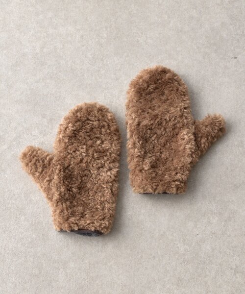 BIRTHDAY BAR（バースデイバー）の「ブライトボアミトン（手袋・レディース・グレー/モカ・0）」の8枚目の写真