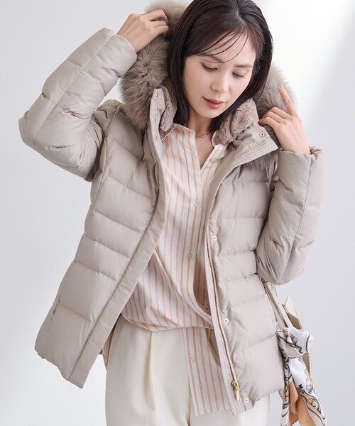 セール】【名品／撥水／抗菌防臭】ショート丈リサイクルダウンコート