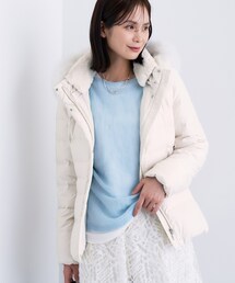 INDIVI インディヴィ　ショートダウンコート リニューアル！／マルチWAY／フォックスファー／ショート丈
