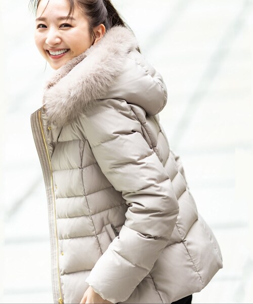 セール】【名品／撥水／抗菌防臭】ショート丈リサイクルダウンコート