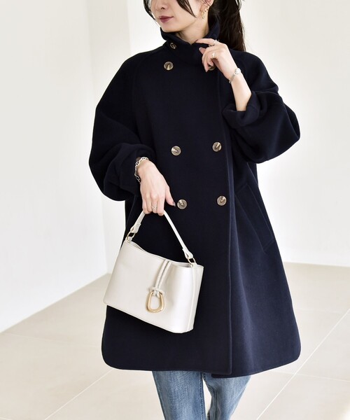 quaranciel: リバー スタンド & テーラード ダブルブレスト Aライン