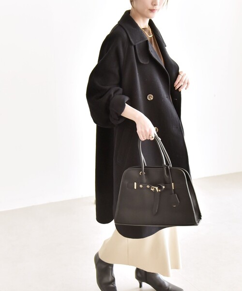 quaranciel: リバー スタンド & テーラード ダブルブレスト Aライン