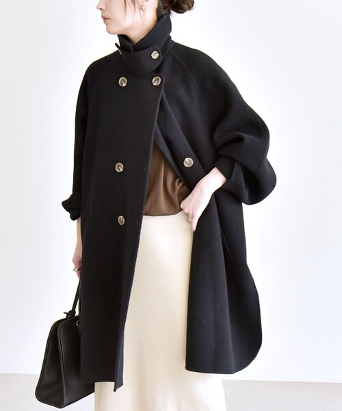 quaranciel: リバー スタンド & テーラード ダブルブレスト Aライン