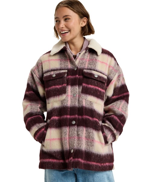 ROXY(ロキシー)の「PASSAGE OF TIME /ロキシーチェック柄シャツブルゾン(ブルゾン・レディース・ブルー・SMALL)」の1枚目の写真