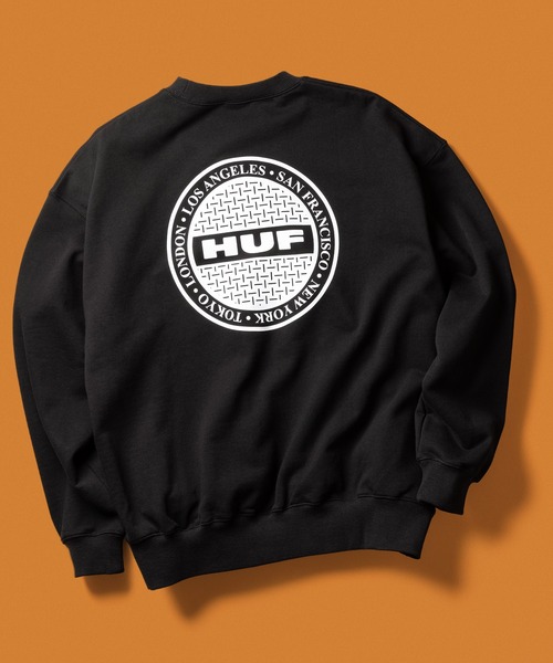 HUF(ハフ)の「MANHOLE CREWNECK(スウェット・メンズ・アッシュグレー/ブラック/ネイビー・M/XXL/XL/L/S)」の2枚目の写真