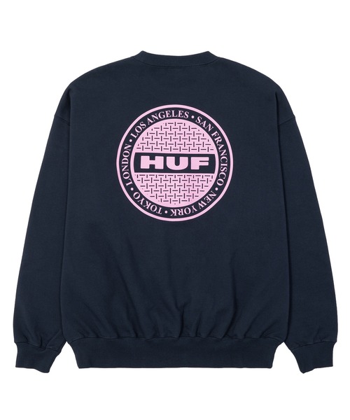 HUF(ハフ)の「MANHOLE CREWNECK(スウェット・メンズ・アッシュグレー/ブラック/ネイビー・M/XXL/XL/L/S)」の8枚目の写真