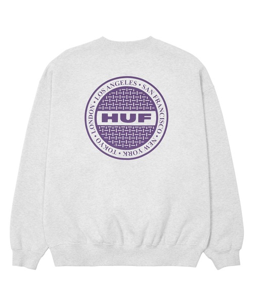HUF(ハフ)の「MANHOLE CREWNECK(スウェット・メンズ・アッシュグレー/ブラック/ネイビー・M/XXL/XL/L/S)」の6枚目の写真