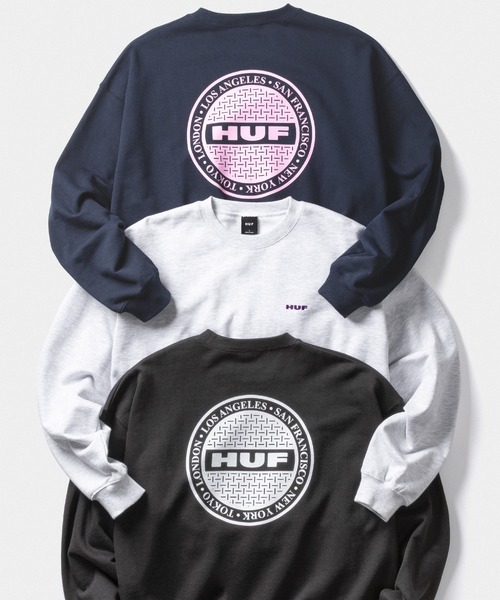 HUF(ハフ)の「MANHOLE CREWNECK(スウェット・メンズ・アッシュグレー/ブラック/ネイビー・M/XXL/XL/L/S)」の16枚目の写真