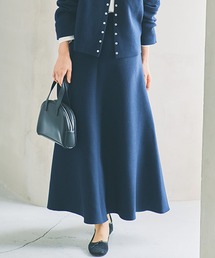 studio CLIP | 12ゲージニットフレアスカート[プチ・プラスサイズあり]《オケージョン2025AW》(スカート)