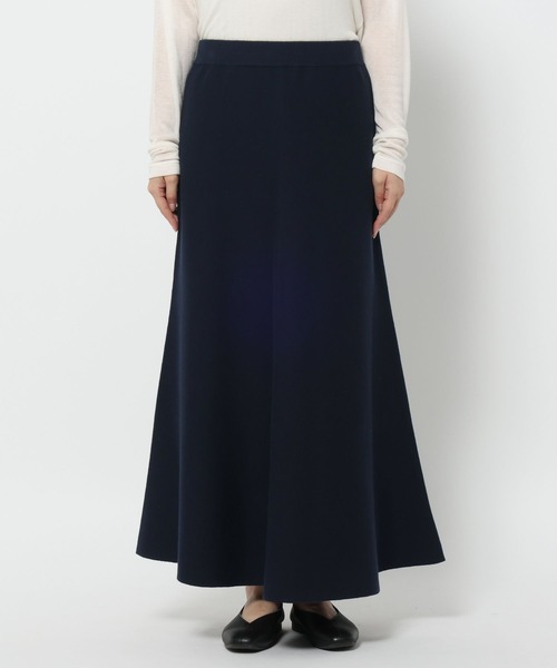 studio CLIP（スタディオクリップ）の「12ゲージニットフレアスカート[プチ・プラスサイズあり]《オケージョン2025AW》（スカート・レディース・チャコール/ネイビー・FREE/ﾌﾘｰ(L)/PF）」の19枚目の写真