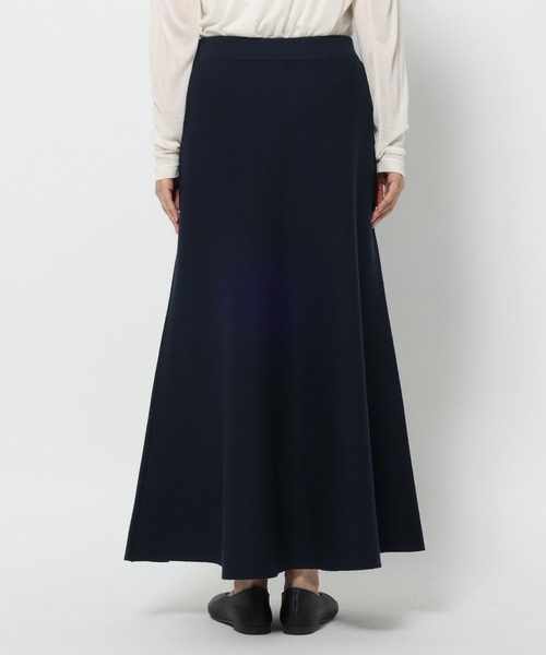 studio CLIP（スタディオクリップ）の「12ゲージニットフレアスカート[プチ・プラスサイズあり]《オケージョン2025AW》（スカート・レディース・チャコール/ネイビー・FREE/ﾌﾘｰ(L)/PF）」の21枚目の写真