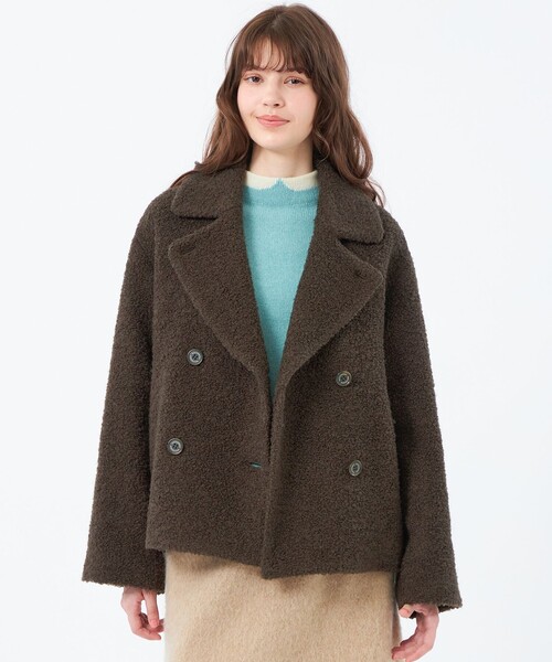MACKINTOSH PHILOSOPHY（ﾏｯｷﾝﾄｯｼｭ ﾌｨﾛｿﾌｨｰ）の「【WEB&一部店舗限定】【HESSLE P-COAT(ヘスルピーコート)】（ピーコート・レディース・グリーン/ホワイト系その他/ベージュ/グレー系その他2/ブラウン系その他4・38）」の4枚目の写真