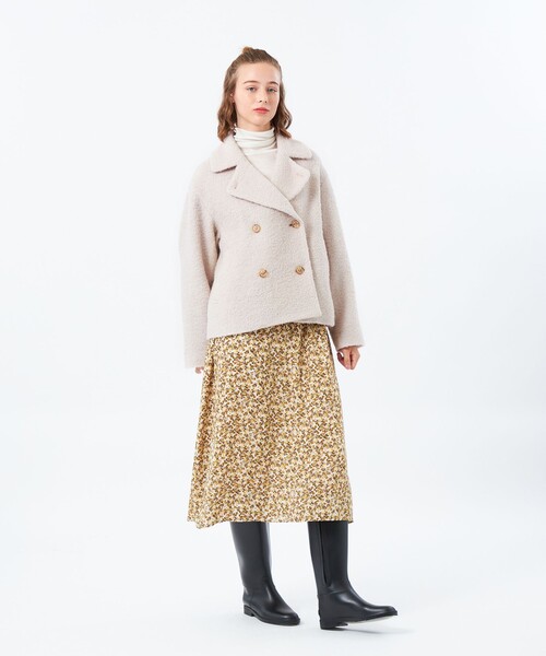 MACKINTOSH PHILOSOPHY（ﾏｯｷﾝﾄｯｼｭ ﾌｨﾛｿﾌｨｰ）の「【WEB&一部店舗限定】【HESSLE P-COAT(ヘスルピーコート)】（ピーコート・レディース・グリーン/ホワイト系その他/ベージュ/グレー系その他2/ブラウン系その他4・38）」の6枚目の写真