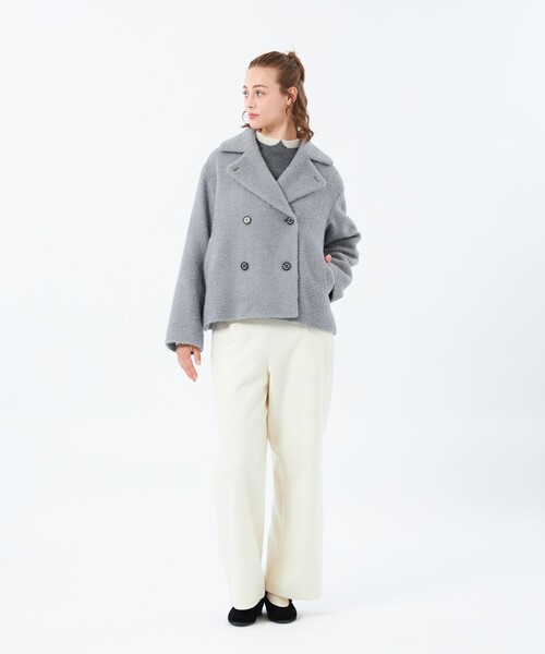 MACKINTOSH PHILOSOPHY（ﾏｯｷﾝﾄｯｼｭ ﾌｨﾛｿﾌｨｰ）の「【WEB&一部店舗限定】【HESSLE P-COAT(ヘスルピーコート)】（ピーコート・レディース・グリーン/ホワイト系その他/ベージュ/グレー系その他2/ブラウン系その他4・38）」の7枚目の写真
