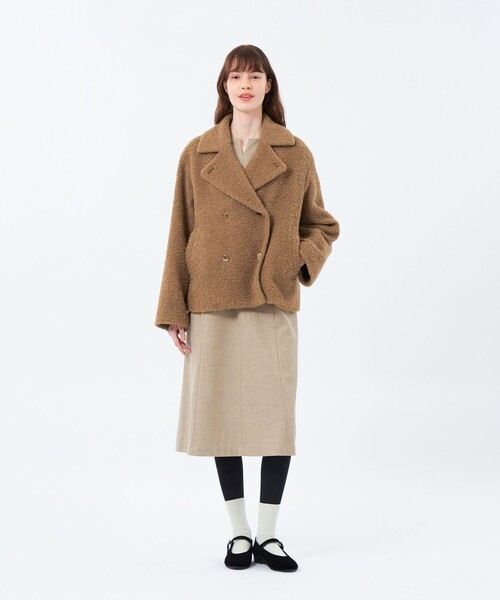 MACKINTOSH PHILOSOPHY（ﾏｯｷﾝﾄｯｼｭ ﾌｨﾛｿﾌｨｰ）の「【WEB&一部店舗限定】【HESSLE P-COAT(ヘスルピーコート)】（ピーコート・レディース・グリーン/ホワイト系その他/ベージュ/グレー系その他2/ブラウン系その他4・38）」の8枚目の写真
