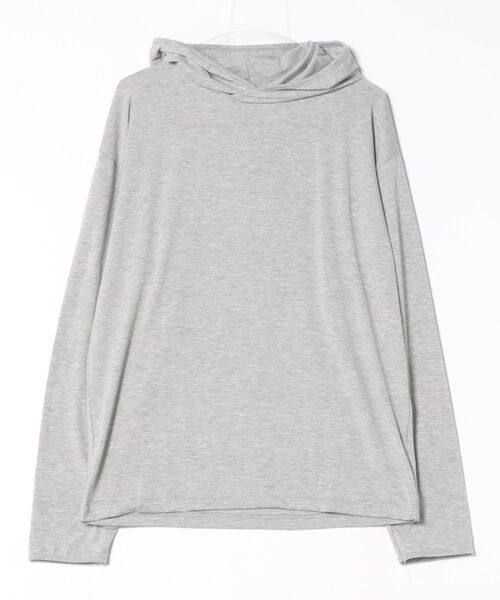 a.p.o.v.(エーピーオービー)の「a.p.o.v. ストレッチジャージー指穴フーディーカットソー(Tシャツ/カットソー・メンズ・ブラック/ホワイト/グレー・ONESIZE)」の7枚目の写真