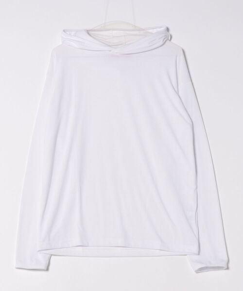 a.p.o.v.(エーピーオービー)の「a.p.o.v. ストレッチジャージー指穴フーディーカットソー(Tシャツ/カットソー・メンズ・ブラック/ホワイト/グレー・ONESIZE)」の11枚目の写真