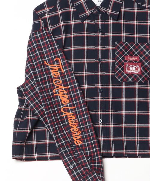 AAPE BY A BATHING APE（エーエイプバイアベイシングエイプ）の「AAPE LONG SLEEVE SHIRT（シャツ/ブラウス・レディース・ネイビー・X-SMALL/XX-SMALL）」の7枚目の写真