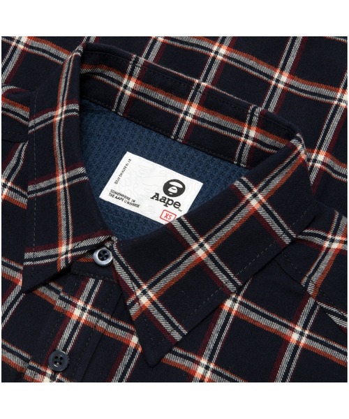 AAPE BY A BATHING APE（エーエイプバイアベイシングエイプ）の「AAPE LONG SLEEVE SHIRT（シャツ/ブラウス・レディース・ネイビー・X-SMALL/XX-SMALL）」の5枚目の写真
