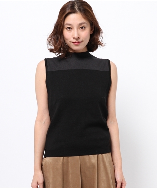 OUTLET（アウトレット）の「【CAPRICIEUX LE'MAGE】ミラノリブパネルボトルタンク（ニット/セーター・レディース・キャメル/ブラック/カーキ・FREE）」の5枚目の写真
