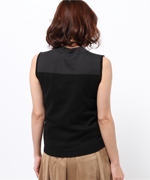 OUTLET（アウトレット）の「【CAPRICIEUX LE'MAGE】ミラノリブパネルボトルタンク（ニット/セーター・レディース・キャメル/ブラック/カーキ・FREE）」の7枚目の写真
