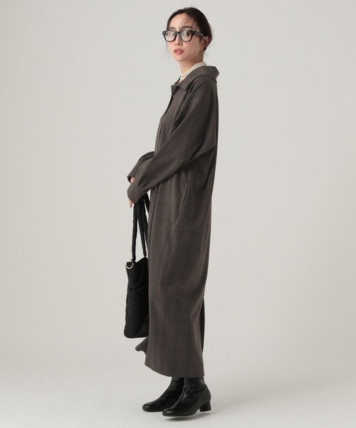 Elura（エルーラ）の「スリムウォームスキッパーワンピース/605970（ワンピース・レディース・チャコールグレー/ブラック/ネイビー・FREE）」の8枚目の写真