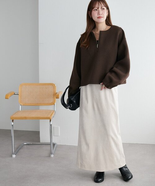 DISCOAT（ディスコート）の「キレイメコーデュロイスカート（スカート・レディース・アイボリー/ブラウン/ベージュ・LARGE/MEDIUM/SMALL）」の10枚目の写真