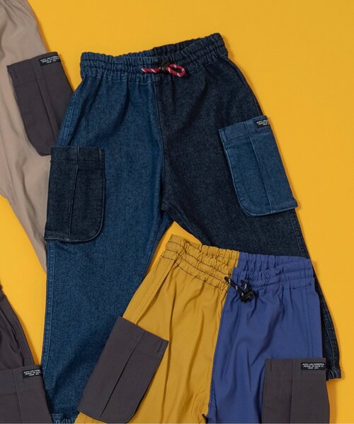 BREEZE(ブリーズ)の「【裏起毛】あったか らくらくサイドポケットパンツ_ジュニア対応(カーゴパンツ・キッズ・その他12/インディゴブルー/その他11/チャコール・90/100/150/140/120/130/110)」の2枚目の写真