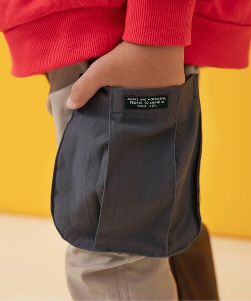 BREEZE(ブリーズ)の「【裏起毛】あったか らくらくサイドポケットパンツ_ジュニア対応(カーゴパンツ・キッズ・その他12/インディゴブルー/その他11/チャコール・90/100/150/140/120/130/110)」の10枚目の写真