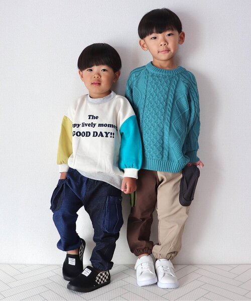 BREEZE(ブリーズ)の「【裏起毛】あったか らくらくサイドポケットパンツ_ジュニア対応(カーゴパンツ・キッズ・その他12/インディゴブルー/その他11/チャコール・90/100/150/140/120/130/110)」の15枚目の写真