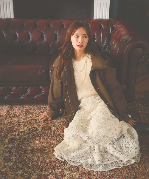 セール】起毛レースティアードスカート 588961（スカート）｜mysty