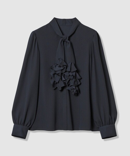 LOULOU WILLOUGHBY】ペタルフリルボウタイブラウス（シャツ/ブラウス