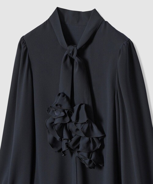 LOULOU WILLOUGHBY】ペタルフリルボウタイブラウス（シャツ/ブラウス
