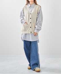 Mag.（マグ）の「【畦編み前開きベスト】（ベスト）」