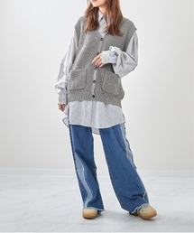 Mag.（マグ）の「【畦編み前開きベスト】（ベスト）」