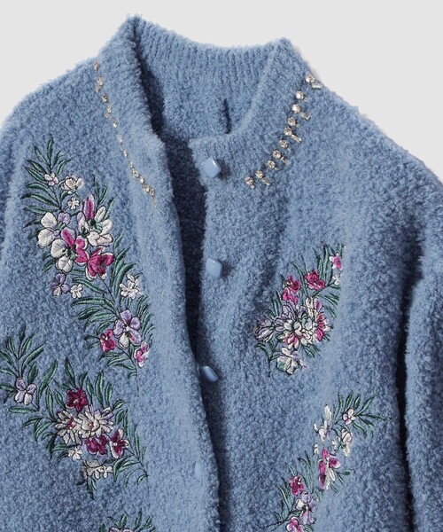 LOULOU WILLOUGHBY】フラワーズエンブロイダリーカーディガン