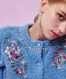 m*☆様 ラブティックボンボン ラメペプラム前後２WAYカーディガン La boutique Bonbon（ラブティックボンボン） カーディガン 「お上品