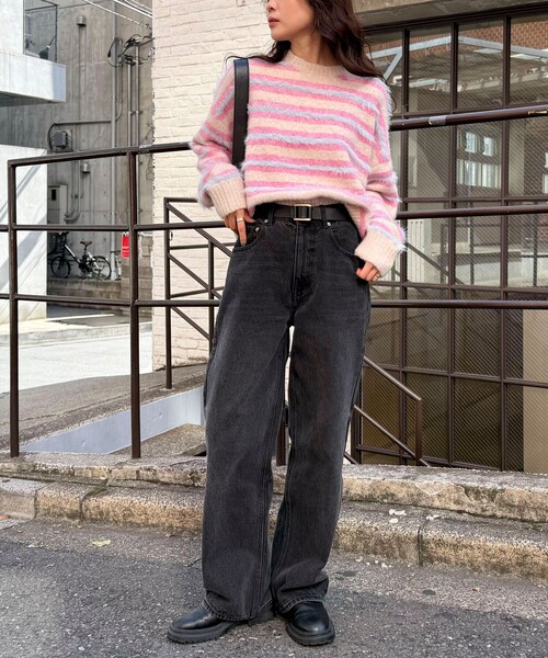 fredy emue(フレディエミュ)の「マルチボーダークロップドニットプルオーバー(ニット/セーター・レディース・ベージュ系その他/ブルー系その他/ブルー系その他2・38)」の18枚目の写真
