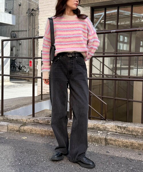 fredy emue(フレディエミュ)の「マルチボーダークロップドニットプルオーバー(ニット/セーター・レディース・ベージュ系その他/ブルー系その他/ブルー系その他2・38)」の21枚目の写真