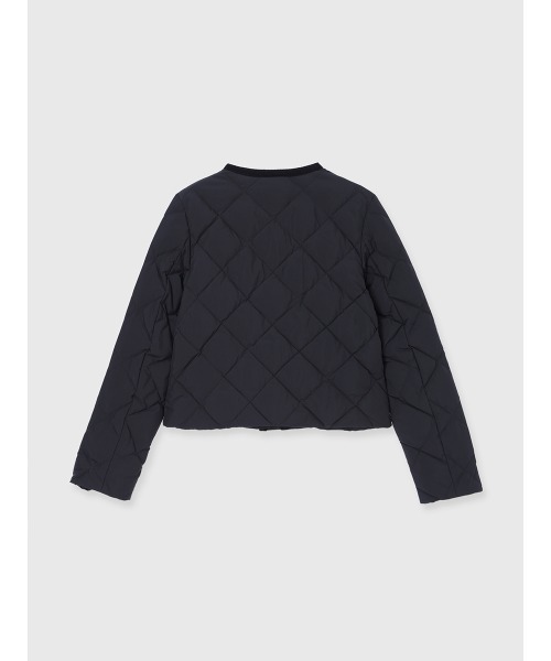 TAION×anuans】ノーカラーキルティングショートダウン（ダウン