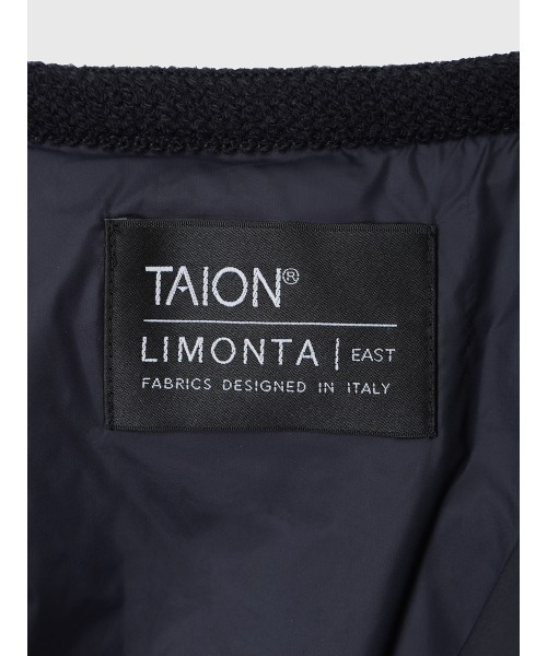 TAION×anuans】ノーカラーキルティングショートダウン（ダウン