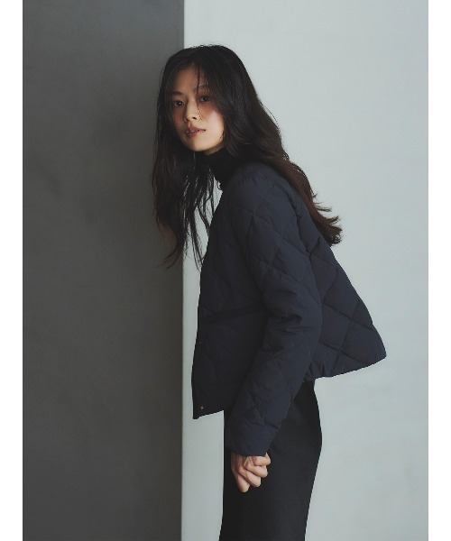 anuans TAION ノーカラーキルティングショートダウン アニュアンス TAION×anuans】ノーカラーキルティングショートダウン