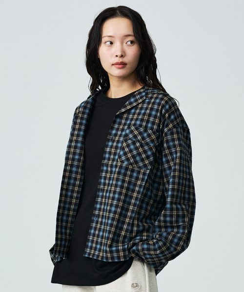 50s TOWNCRAFT 半袖シャツ 青系 チェック柄 TOWNCRAFT/タウンクラフト】50S LOOP COLLAR SHIRT/開襟/ユニセックス