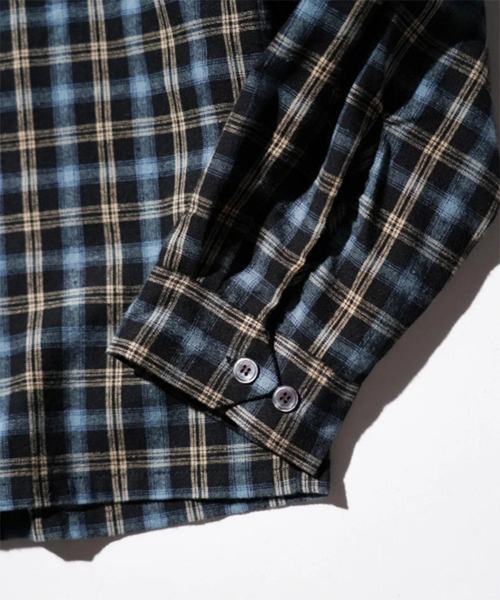 TOWNCRAFT(タウンクラフト)の「【TOWNCRAFT/タウンクラフト】50S LOOP COLLAR SHIRT/開襟/ユニセックス/コラボ【WEB限定】(シャツ/ブラウス・メンズ・ワイン/ブラック/ピンク・M/L)」の13枚目の写真